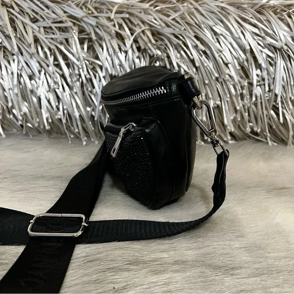 MADDEN NYC Womens Embellished Multi Pocket Fannypack Crossbody Vegan Belt Bag - Picture 8 of 15